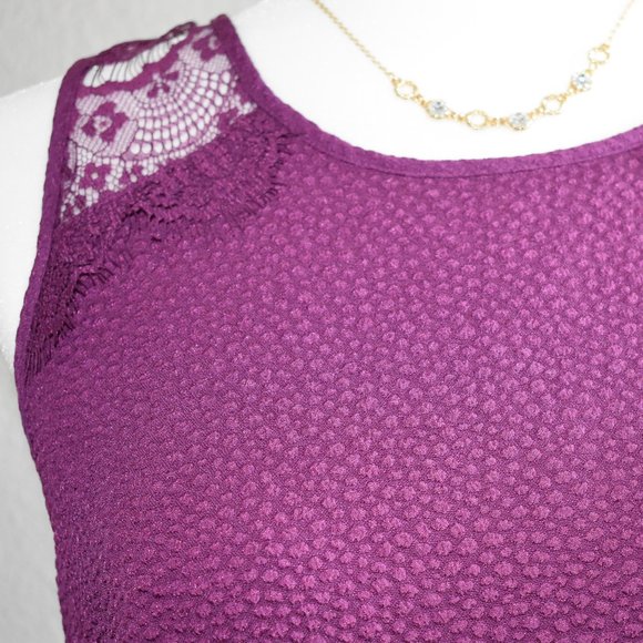 KENSIE SLEEVELESS LACE FIT AND FLARE DRESS SZ MED - Picture 7 of 8